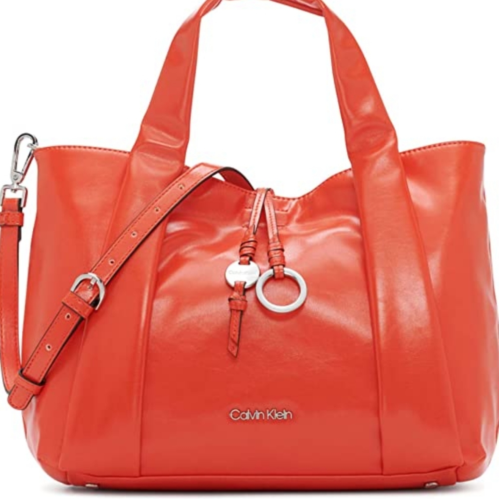 Calvien Klein Tote Beautiful Orange Fall Tote CK Tote Shoulder Hobo
